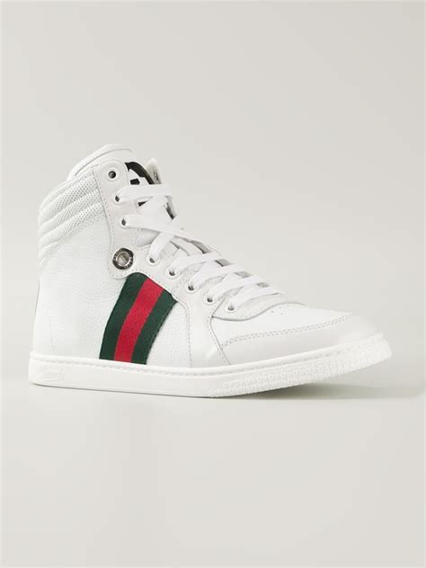 white high top gucci shoes|farfetch gucci high top.